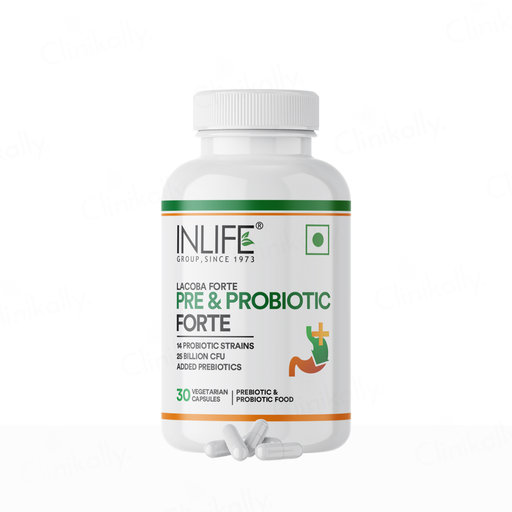 Inlife Lacoba Forte Pre & Probiotic 25 Billion CFU Capsule For Gut Health